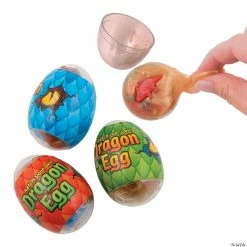 Best Pirce ⌛ 2 1/2" Dinosaur in Slime-Filled Plastic Eggs - 12 Pc. 🥰