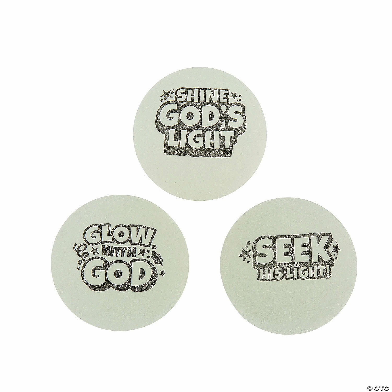 Best Sale π Christian Pumpkin Glow-in-the-Dark Bouncy Balls - 12 Pc. π - Image 2