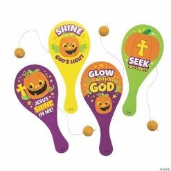 Brand new 🔥 Christian Pumpkin Paddleball Games - 12 Pc. 😉