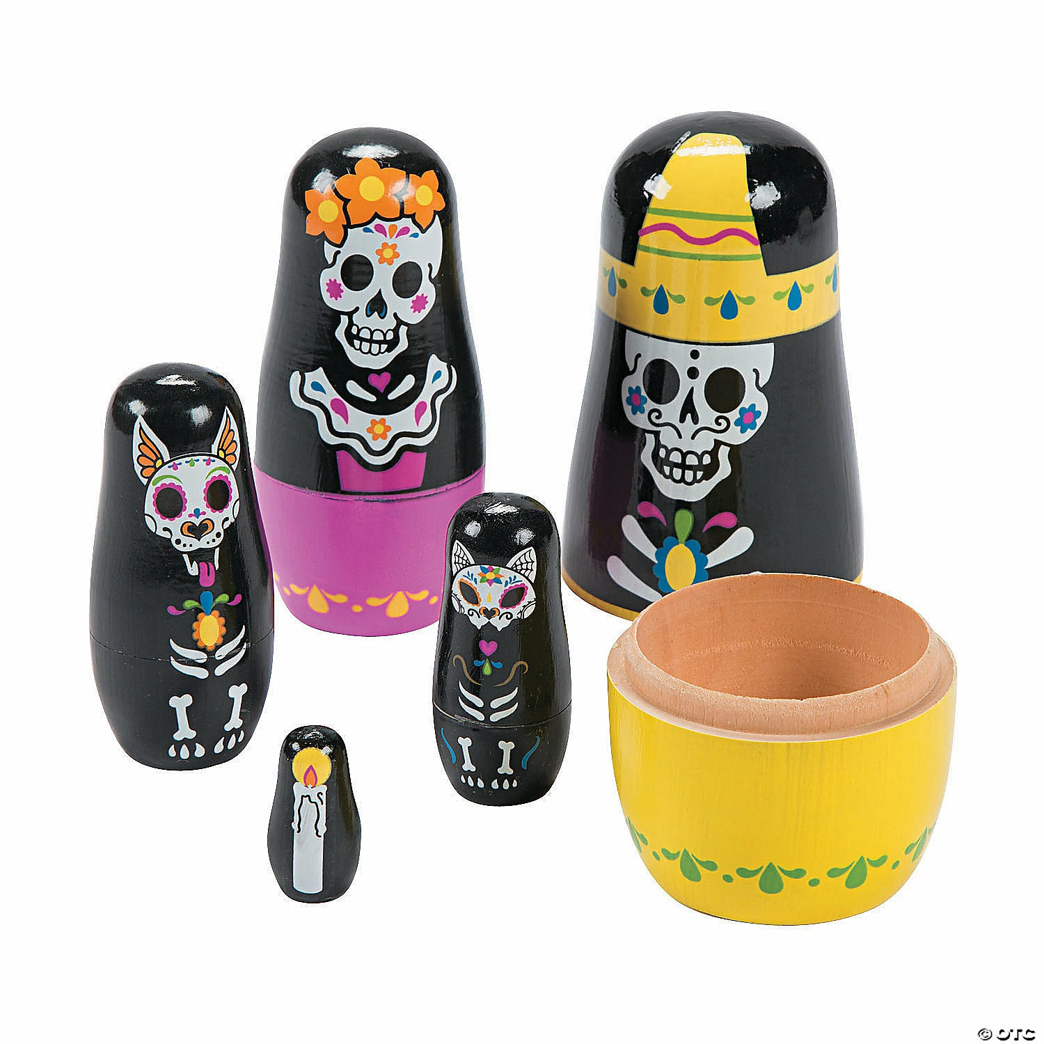 Promo 😀 Day of the Dead Nesting Dolls - 5 Pc. 🎉