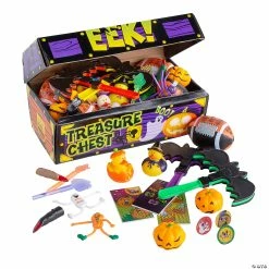 Promo ⌛ Deluxe 🎃 Halloween Treasure Chest Toy Assortment - 50 Pc. 🌟
