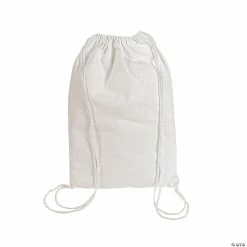 Deals 🌟 DIY Medium White Canvas Drawstring Bags - 48 Pc. 🎁