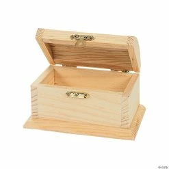 Best Pirce 👏 DIY Unfinished Wood Treasure Boxes - 12 Pc. ❤️