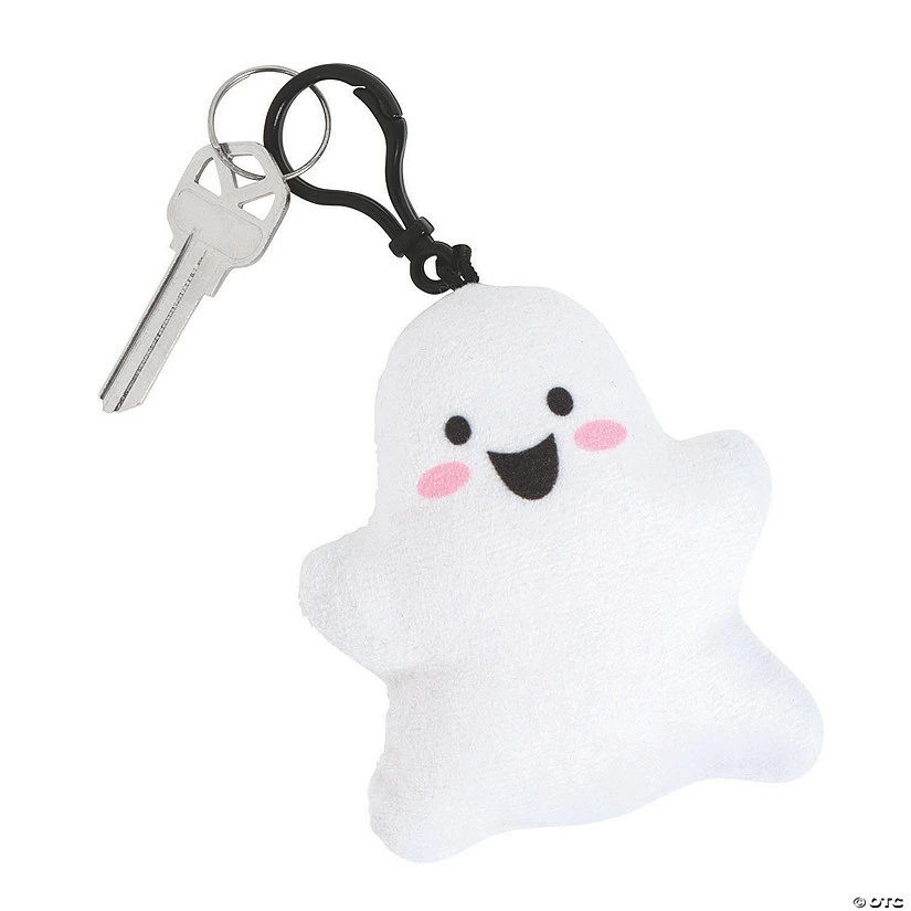 New π Ghost Plush π Backpack Clip Keychains - 12 Pc. π