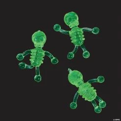 Hot Sale 🧨 Glow-in-the-Dark Mini Sticky Tumbling Skeletons - 48 Pc. 💯