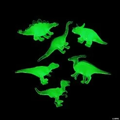Discount ⭐ Glow-in-the-Dark Squishy Dinosaurs - 12 Pc. 🧨