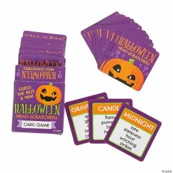 Hot Sale 🌟 Halloween Headscratchers Taboo-Style Card Games – 12 Pc. 🌟