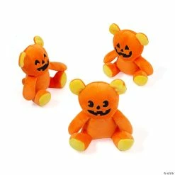 Promo 🤩 Halloween Jack-O’-Lantern Face Stuffed Bears - 12 Pc. ❤️