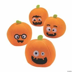 Hot Sale 🥰 Halloween Mini Round Stuffed Pumpkins - 12 Pc. ⌛