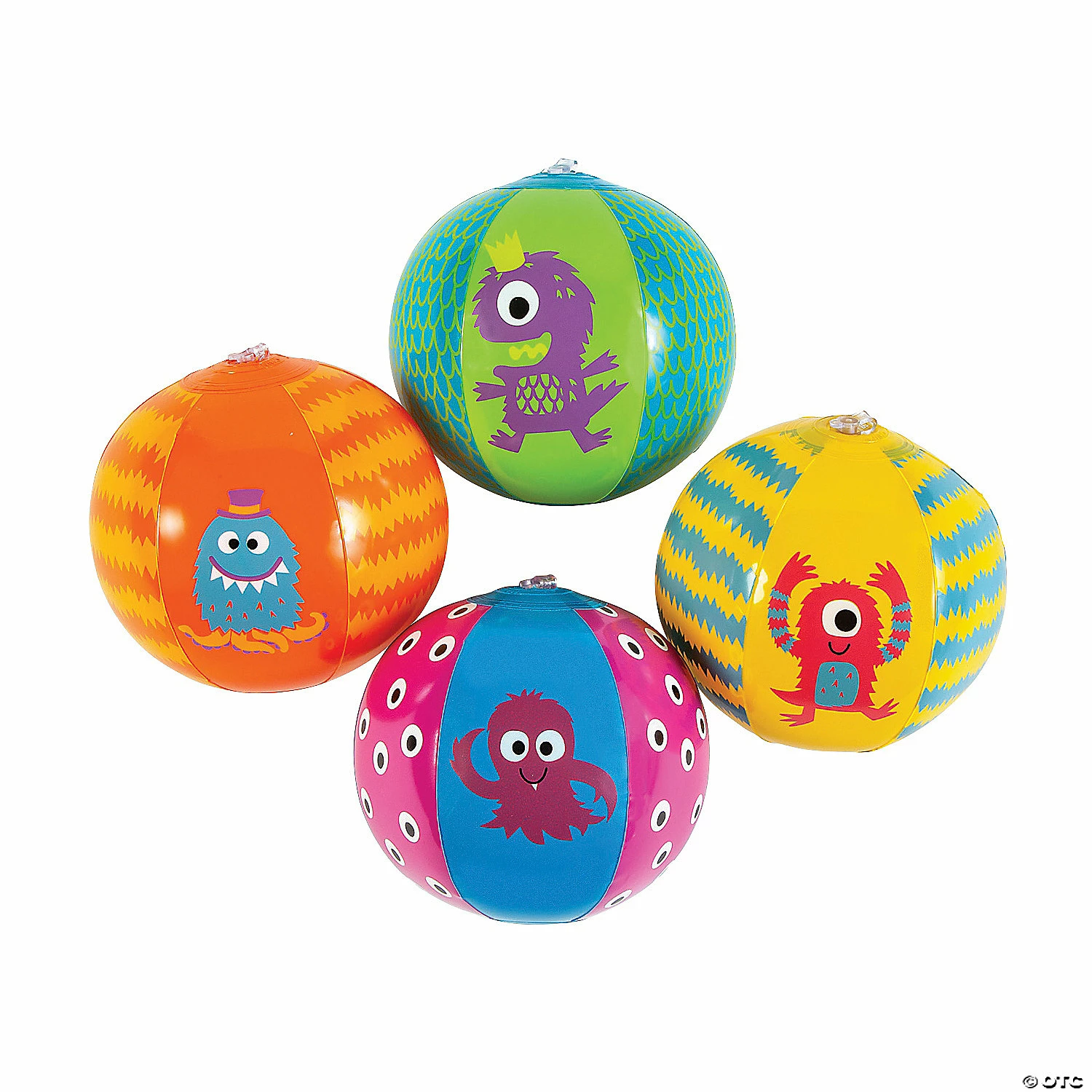Discount ๐ฏ Inflatable 5" Monster Mini Beach Balls - 12 Pc. ๐