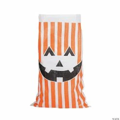 Cheap 👍 Jack-O’-Lantern Potato Sack Race Bags - 12 Pc. ✨