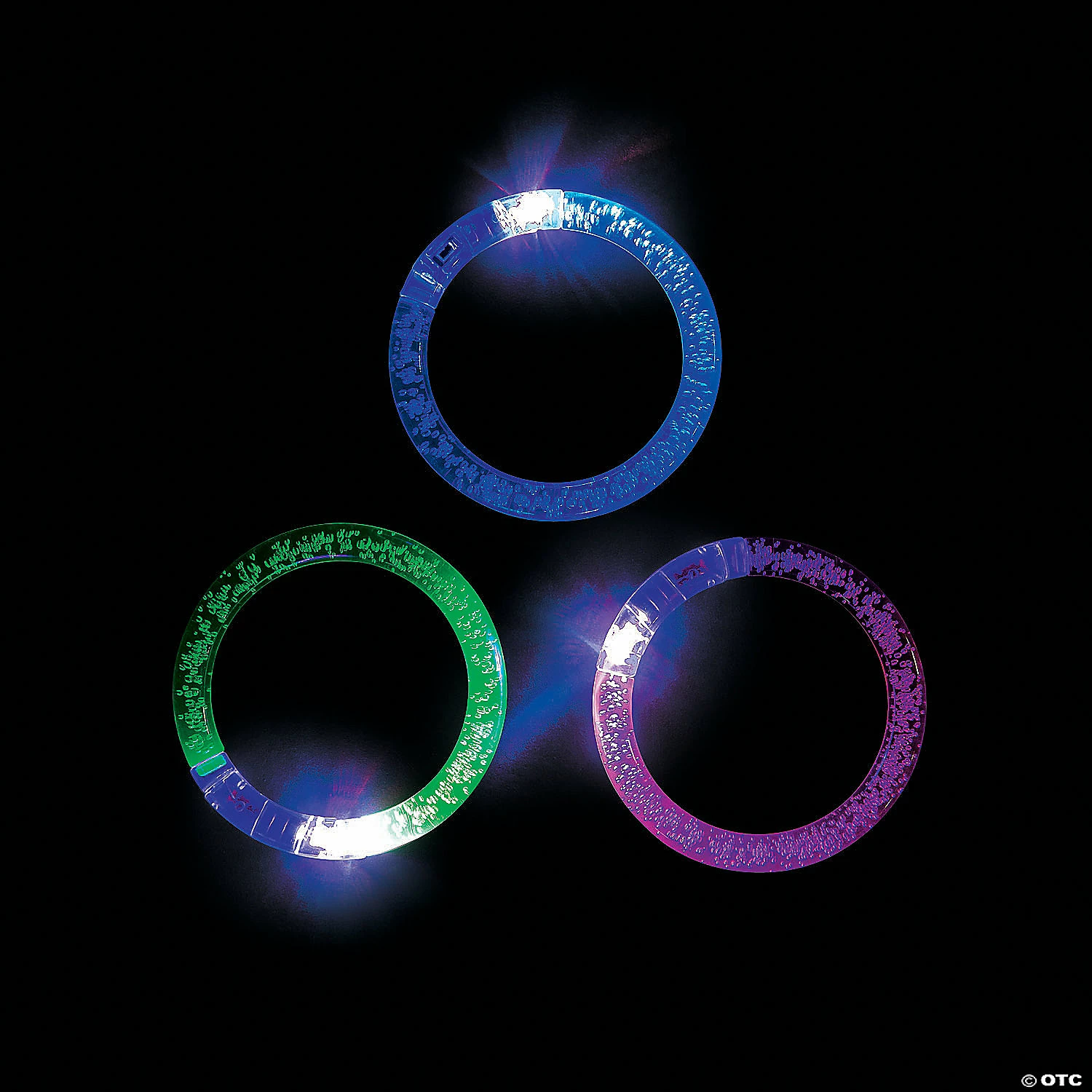 Budget ❤️ LED Bubble Light-Up Flashing Bracelets - 12 Pc. 💯