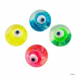Brand new ⌛ Light-Up Eyeball Glittered Water Bouncy Balls – 12 Pc. 😉