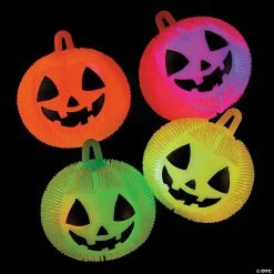 Best Pirce 🤩 Light-Up Jack-O'-Lantern Puffer Ball YoYos - 12 Pc. 😀
