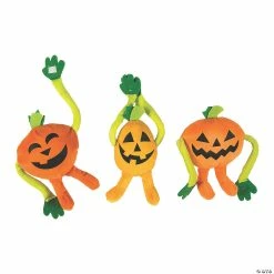Cheap 🤩 Long Arm Stuffed Jack-O’-Lanterns - 12 Pc. 😉