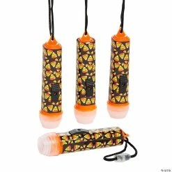 Wholesale 🎁 Mini 🍬 Candy Corn Flashlights on a Rope - 12 Pc. ⭐