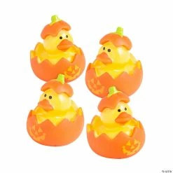 Best Sale 😉 Mini Jack-O'-Lantern Rubber Ducks - 12 Pc. 🎁