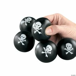 Flash Sale 👍 Mini Skull And Crossbones Stress Balls - 24 Pc. 🔔