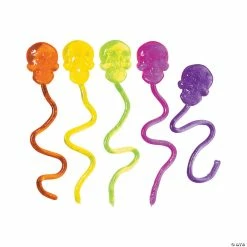 Discount 💯 Neon Glitter Sticky Skulls - 72 Pc. 💯