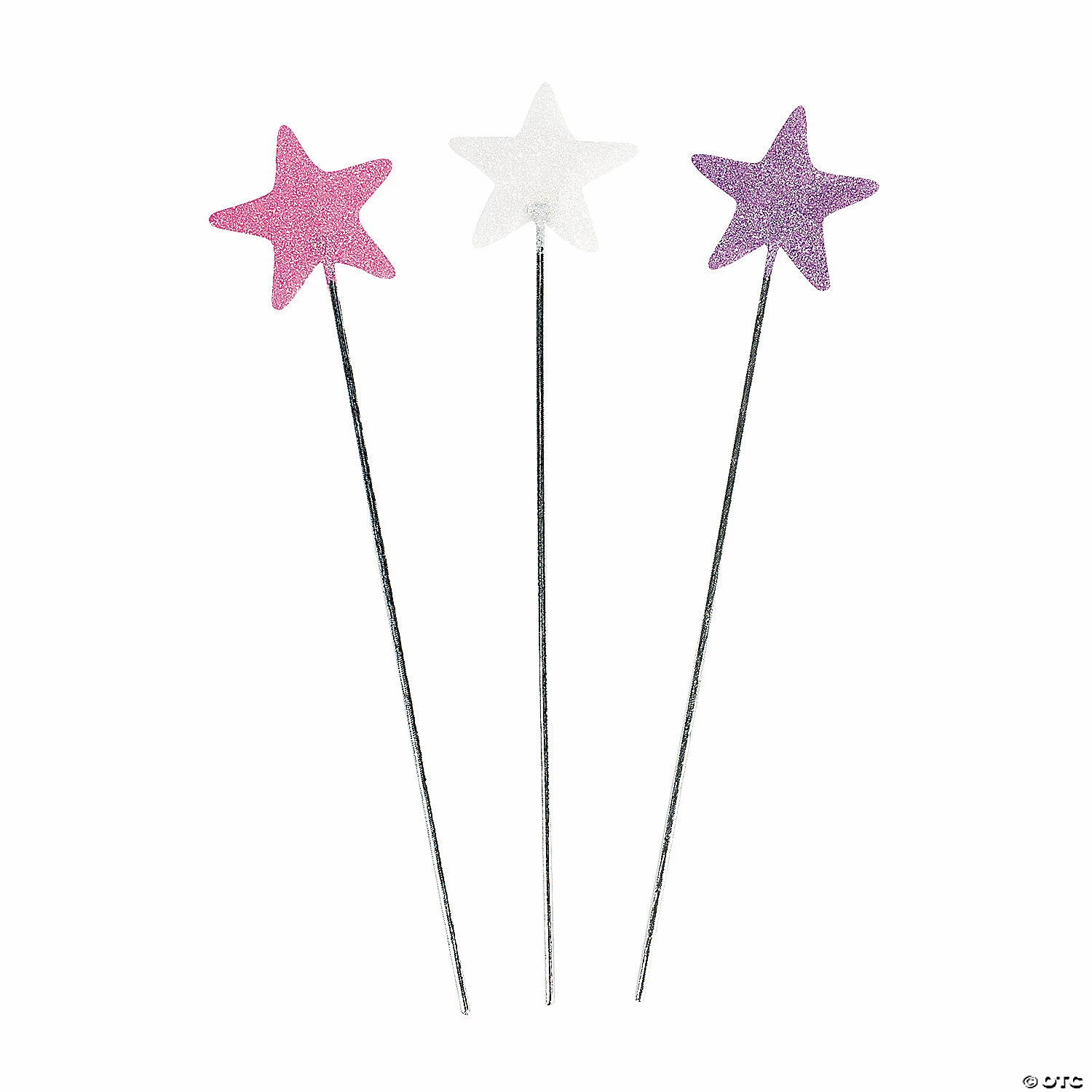 Wholesale โ Pastel Glittery Star Wands- 12 Pc. ๐
