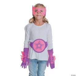 Outlet 🔥 Pink & Purple Superhero Accessories - 4 Pc. ✨