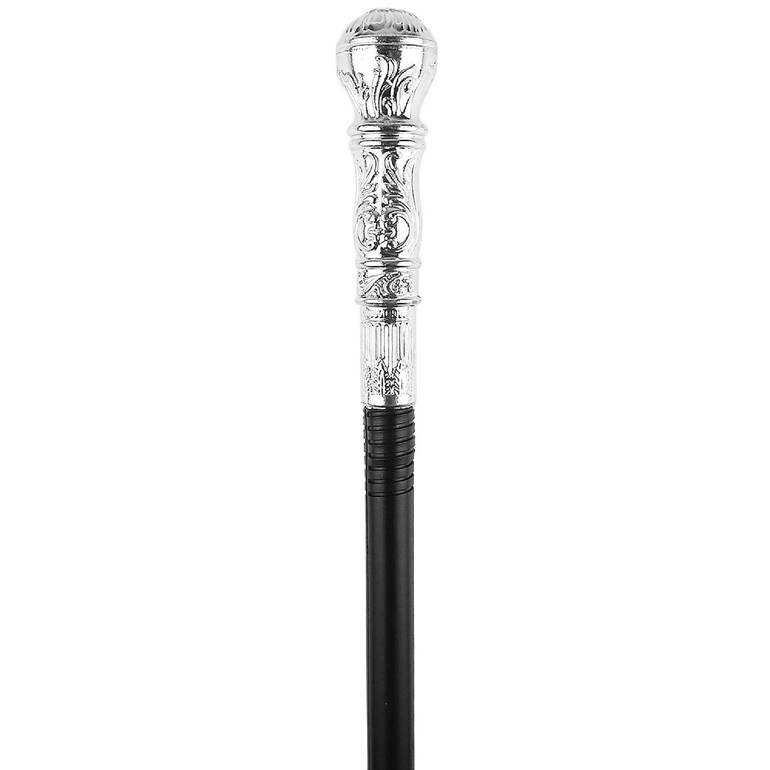 Best Pirce 👏 Silver Costume Walking Cane Elegant Prop Stick 👗 Dress Canes Costume Accessories for Adults and Kids 👍