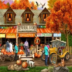 Wholesale 😍 Sunsout 🎃 Halloween at the General Store 300 pc Jigsaw Puzzle 🎉