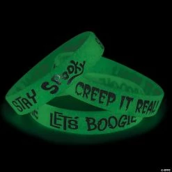 Coupon 🔔 White Glow-in-the-Dark 🧛 Halloween Rubber Bracelets - 12 Pc. 🥰