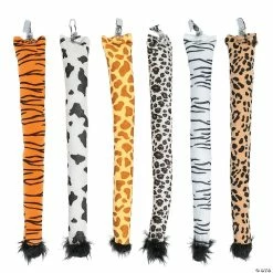 Wholesale 😉 Wildlife Safari Stuffed Animal Tails - 6 Pc. ✨